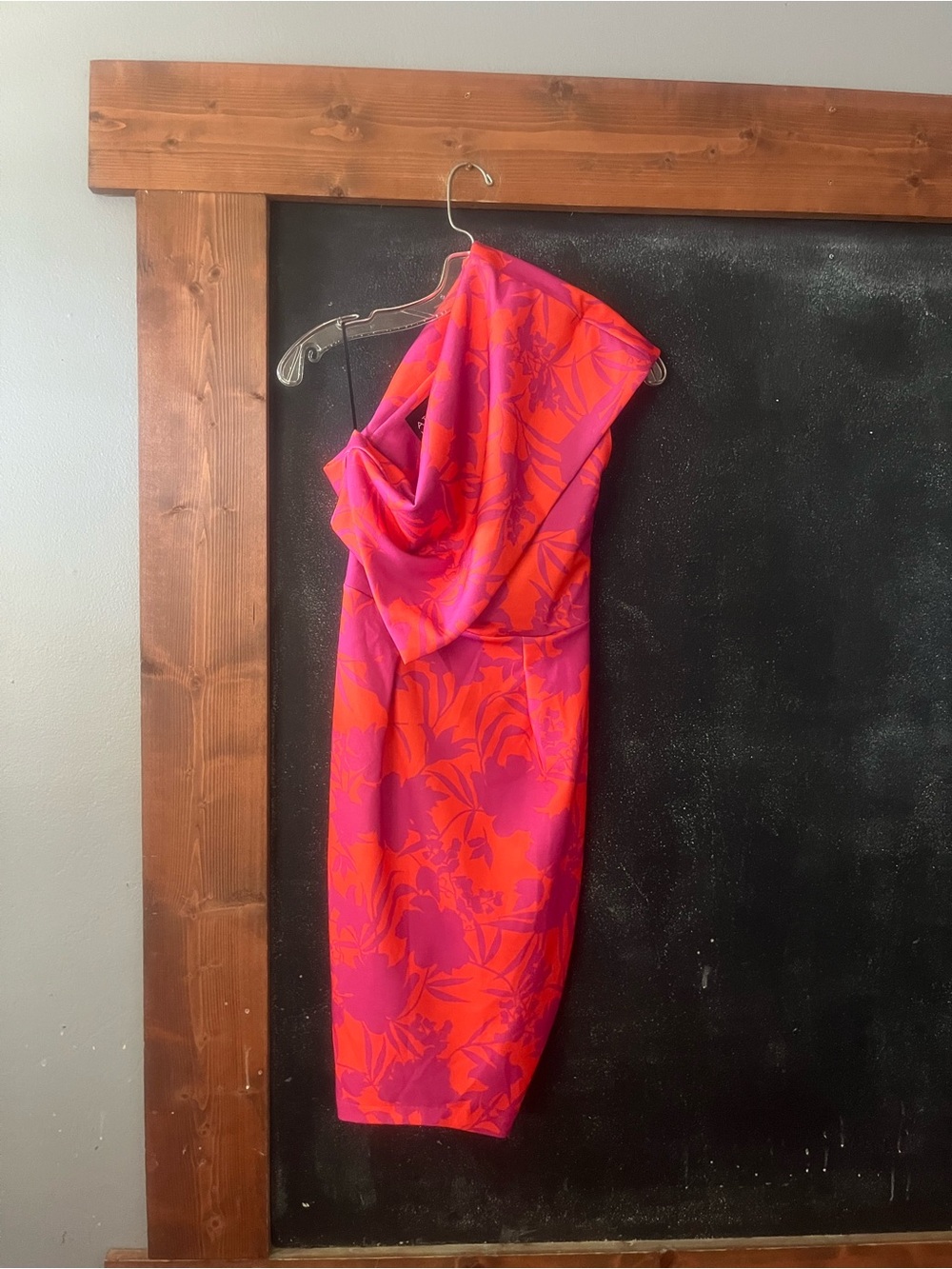 Atom Label  One-Shoulder Pink & Orange Floral Dress size S